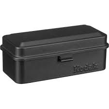 Kodak steel 135/120 film case, Black lid, black body