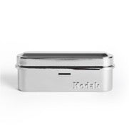 Kodak steel 135 film case, silver lid, silver body